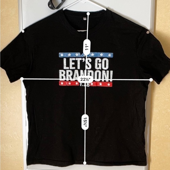 Let’s Go Brandon Shirt Mens XL Black Patriotic Shirt F.J.B - Picture 4 of 4